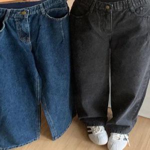 53037 다트 배기핏 데님 (2color) 히든밴딩