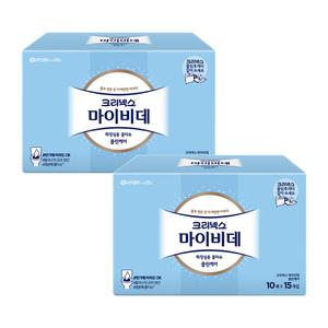 크리넥스 마이비데 클린케어, 10매, 15입, 2개(300매)