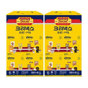 크리넥스 X 카카오프렌즈 홈냅킨 스타일, 130매, 6입, 2개