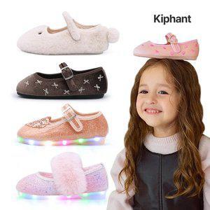 [키펀트] 겨울 여아 털구두 키즈 부츠 아동 털신발 유아 LED신발