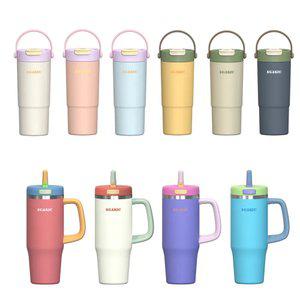 SGAKIC 투웨이 빨대 텀블러 보온보냉 650ml / 1000ml 스텐 보온병 보냉병 손잡이 물통
