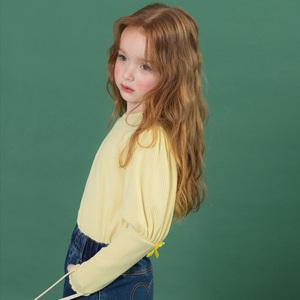 [아이러브제이] 플라티 소매리본 골지 티 JWWTO40