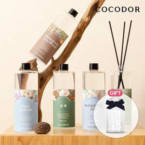 [BEST] 코코도르 퍼퓸 디퓨저 리필액 500ml X 4개 + 스틱10P + 감성 메리고병 I 알뜰구