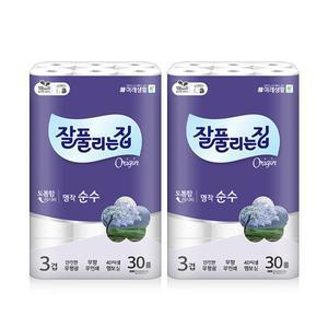 잘풀리는집 3겹 명작 순수, 30m, 30롤, 2개