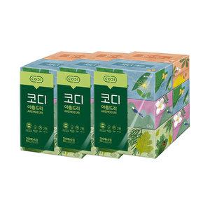 코디 아름드리 미용티슈, 200매, 6입, 3개