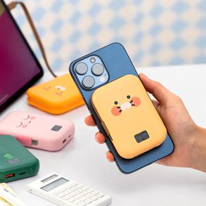 고속충전 카카오프렌즈 케이블형 맥세이프 보조배터리 10,000mAh 기내반입 가능/KC인