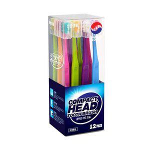 바른생활 콤팩트케어 칫솔 초극세모 12입, 1개