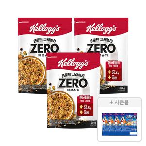 켈로그 NEW 프로틴 그래놀라 제로슈거 350g, 3개 + 증정(콘푸로스트 30g, 4개)