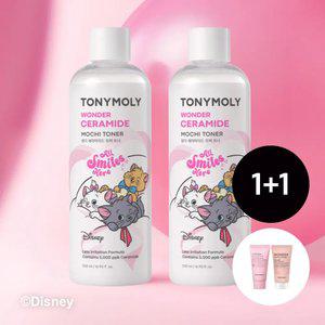 [2개] (디즈니 마리 콜라보)원더 세라마이드 모찌 토너 500ml+팩투폼20ml,에멀전30ml