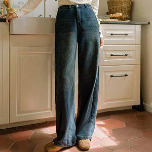 브러쉬 버튼 코듀로이데님