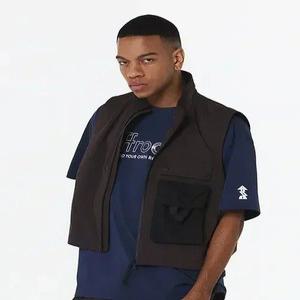 유니 스탠드 칼라 셋업 베스트 (다크브라운)_5LG1413