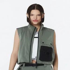 유니 스탠드 칼라 셋업 베스트 (애쉬 올리브)_5LG1413