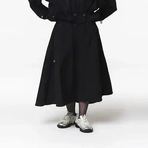 여성 후디 점퍼 셋업 스커트 (블랙)_5LB1811