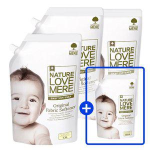 네이쳐러브메레 아기 섬유유연제 1300ml 리필형 3팩 (GIFT) 500ml 오리지널향 유연제