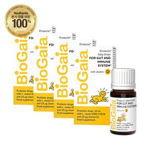 바이오가이아 베이비 드롭 프로바이오틱스 + 비타민D(바틀) 10ml 4개