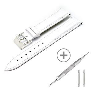 [타임뷰] 스퀘어버클 가죽시계밴드 시계줄 오프화이트 12mm 14mm 16mm 18mm 20mm 22mm