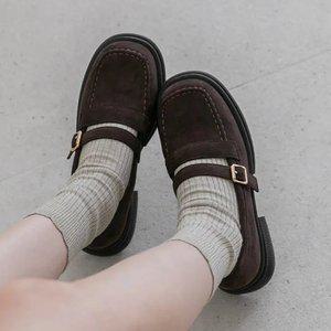 (더블몰드창) 쏘큐트 메리제인 통굽로퍼(4.5cm)