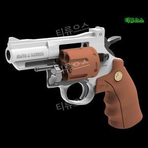 리볼버 스폰지 너프건 권총 장난감 총 사격 놀이 티류으스