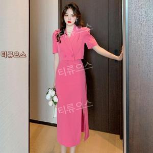 같이삽시다 170회 이수민 핑크투피스 자켓 스커트 코디세트 의상  티류으스