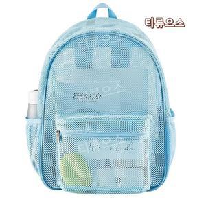 튼튼한 메시 백팩 시스루 대학 수영 야외 스포츠용 패딩 어깨끈 포함 회색 클래식 티류