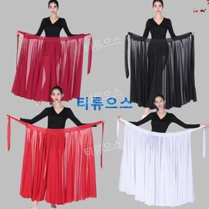 티류으스 의상 한국무용풀치마 무용 연습복 쉬폰 연영과입시복 공연