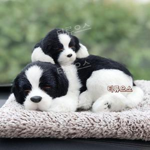 잠자는 숨쉬는 강아지 인형 장식품 리트리버 허스키 티류으스