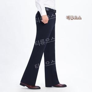 남자 정장 바지 비즈니스 팬츠 중년 트로트 베이지 겨울 기모 부츠컷 나팔 티류으스