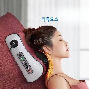 목마사지베개 경추안마기 온열기 수면 목 찜질안마기 티류으스