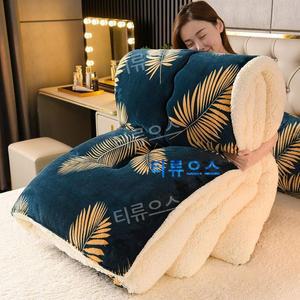 2024년 저가/양털 캐시미어겨울 양면 보온 벨벳 이불 싱글 더블 티류으스
