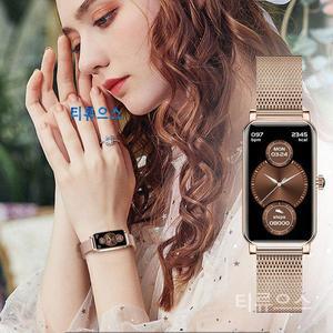 방수 스마트 시계 여성 심장 박동 모니터 워치 사용자 다이얼 전체 터치 스크린 티류으