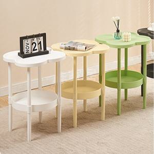 다용도 럭키 클로버 유니크 2단 조립 선반 심플 클래식 파스텔 인테리어 간편선반