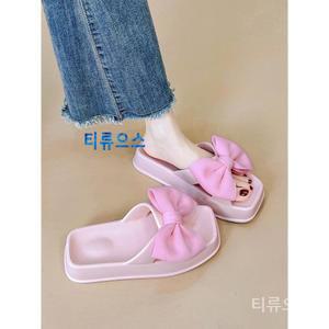 리본 슬리퍼 여성슈즈 여성신발 폭신 티류으스
