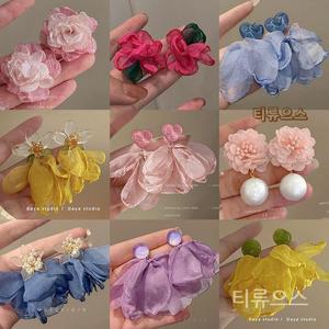 여성 s925 은침 꽃 진주 귀걸이 N02-316 선물 포장 박스 예쁜쇼핑백증정 티류으스