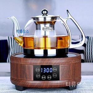 티류으스 내고온 글라스 우려먹는차 주전자 전기 열도기로 물끓이 끓여먹는차 장치 필