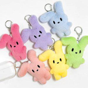 귀여운 미니 토끼 인형 키링 컬러 랜덤 / 핸드폰 에어팟 가방 장식 열쇠고리 키홀더