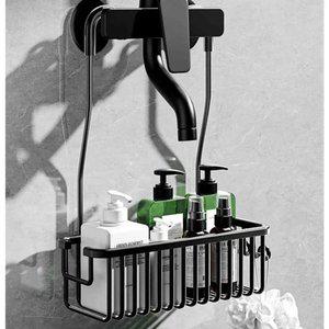 욕실 샤워기 선반 샤워걸이 고정 샴푸 린스 정리대 걸이대 거치대 철제 블랙