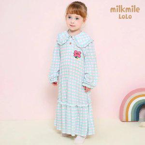 [밀크마일로로] 스윗플라워체크원피스