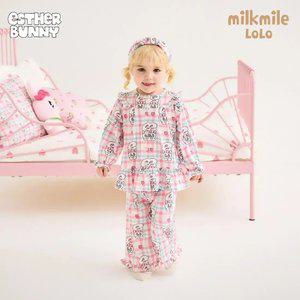 [밀크마일로로] 에스더버니 러버체크 피치웜 파자마