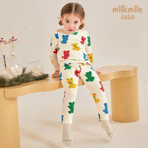 [밀크마일로로] 레인보우베어실내상하복