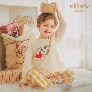 [밀크마일로로] 포근체크파자마세트