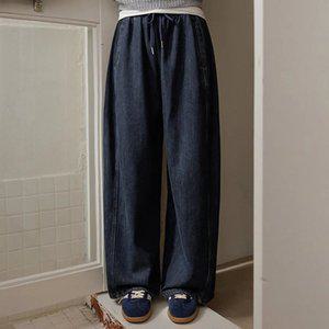 커버절개 융기모 스트링 밴딩데님(숏/기본/롱)