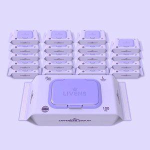 리벤스 라벤더 바이올렛 순수 물티슈 캡형 100매 * 20팩