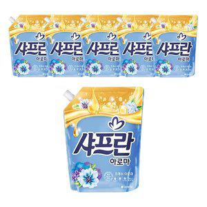 샤프란 아로마 섬유유연제 프레쉬 아로마 리필 2.1L, 6개