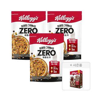 켈로그 NEW 프로틴 그래놀라 제로슈거 350g, 3개+증정(첵스초코 쿠키앤크림 120g, 1개