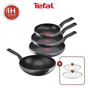 [테팔] 쿡이지 4종 풀세트(팬20/24/28+웍28)+우드뚜껑2개(24+28)