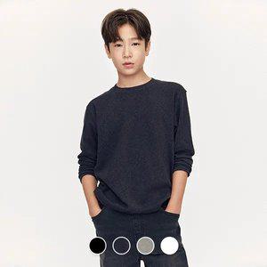 [지오다노주니어] 03025930 기모 크루넥 긴팔 티셔츠