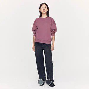 [지오다노주니어] 03115930 코튼 스판 세미 오버 핏 기모 데님