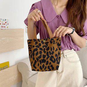 호피 코듀로이 미니 토트백 3color / 여행 필수 미니백 / 컨버스 손가방