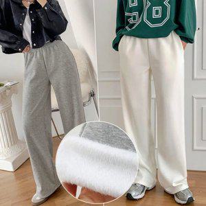 [롱/숏ver.] 시그니처 융털 와이드팬츠 4color / 국내생산 남녀공용 F XL 겨울 융기모