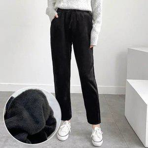 르메 융기모 코듀로이 세미 배기 팬츠 4color / 겨울 트레이닝 골덴 기모 양털 본딩